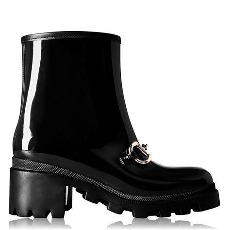 gucci horsebit rubber boots